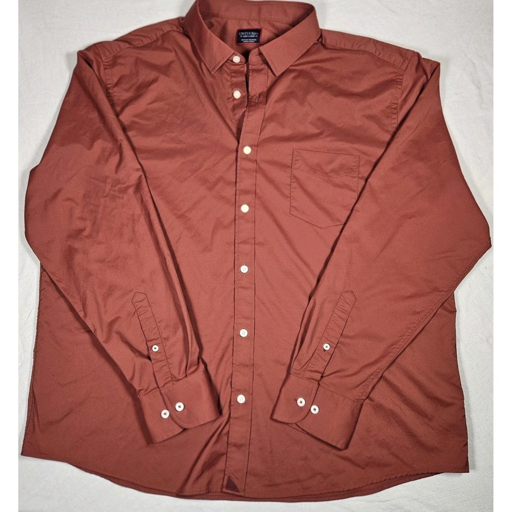UNTUCKit Mens Red Gironde Regular Fit 40349 Stretch Performance Comfort Sz XXXL